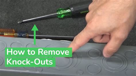 how to knock out holes in electrical box|electrical box knockout removal instructions.